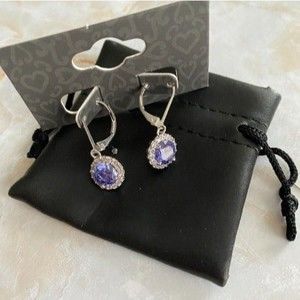 Birthstone Round Crystal Earrings